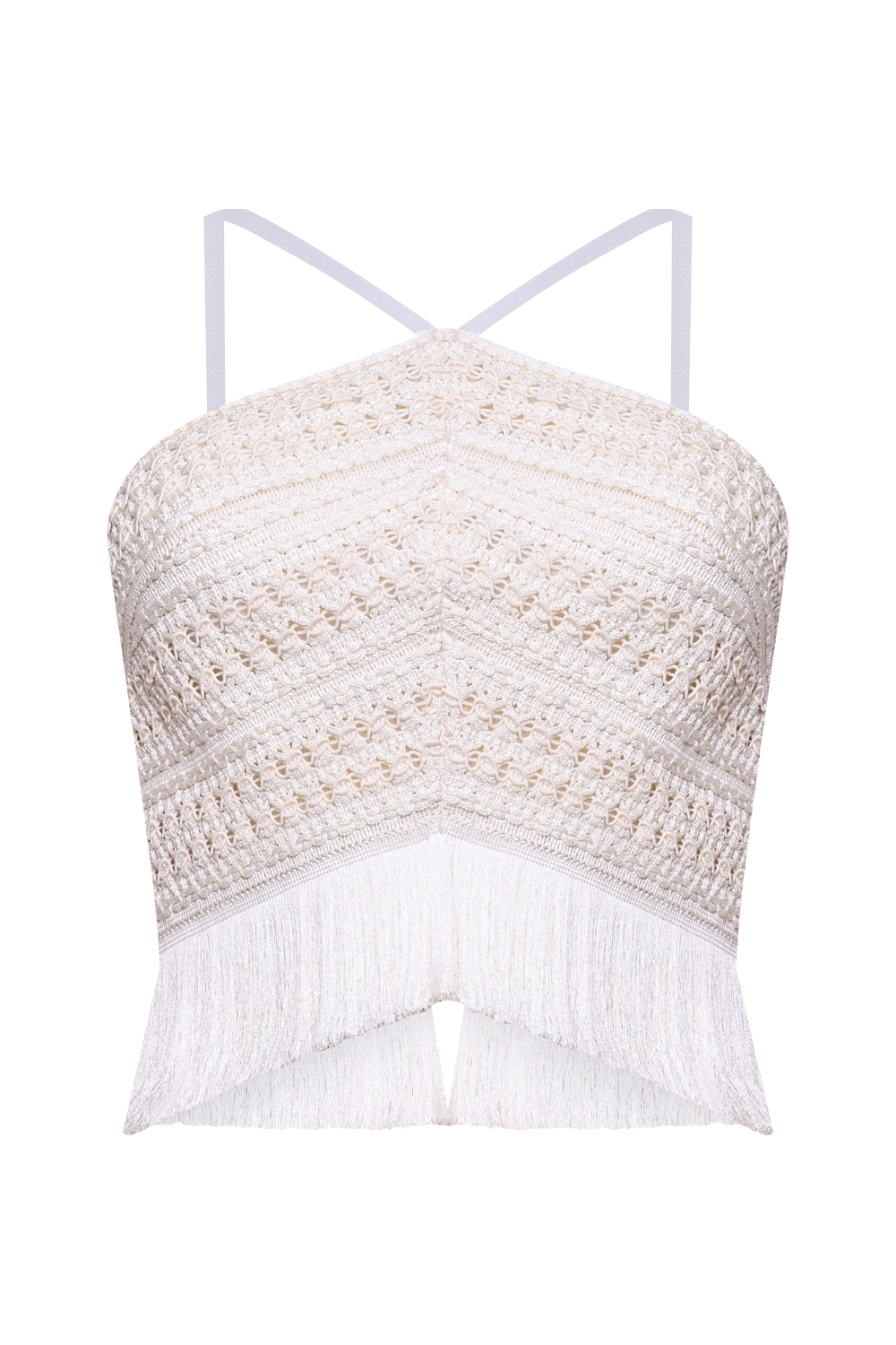 TOP LYA FRINGE OFF WHITE