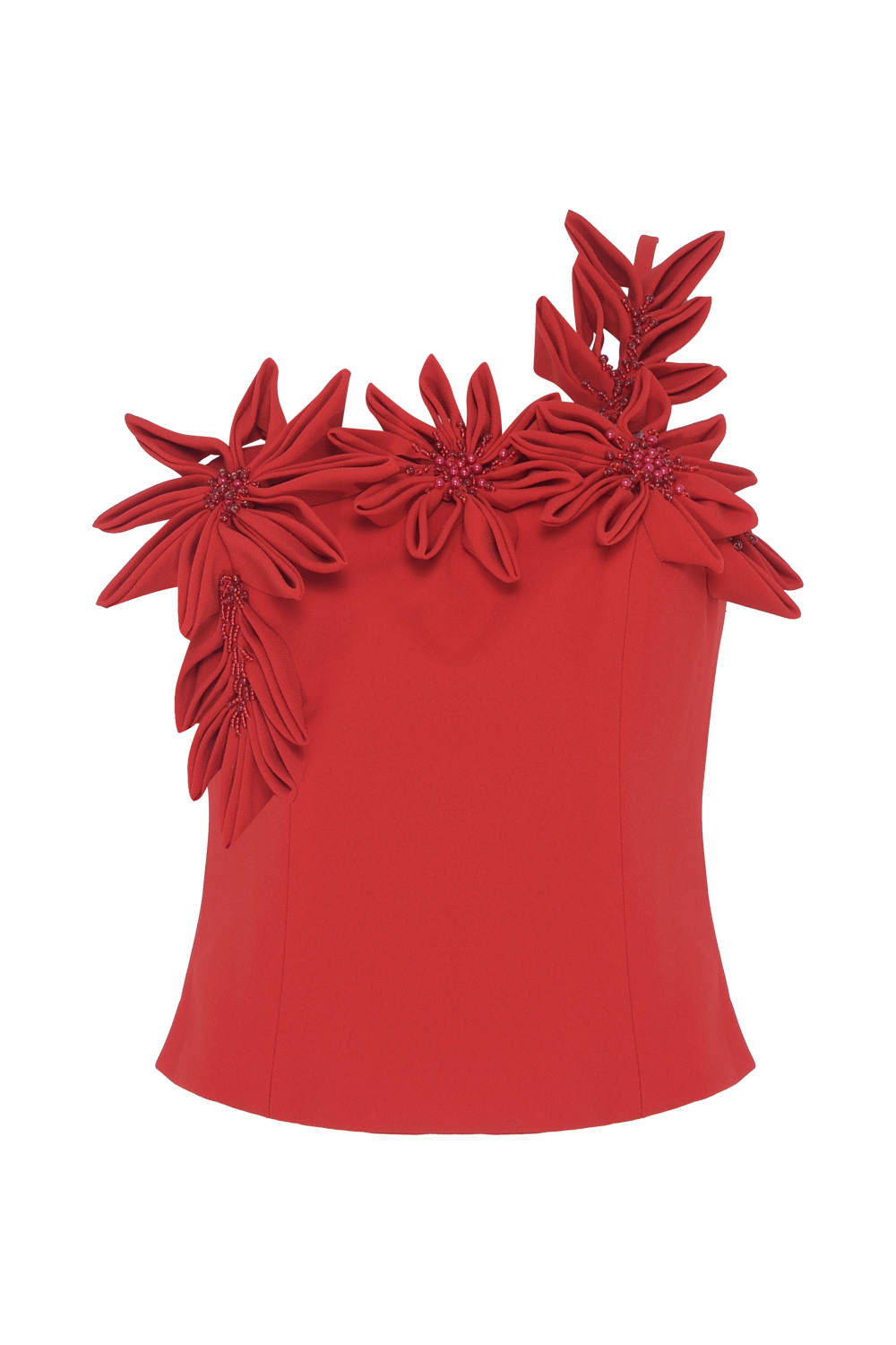 TOP CREPE DHALIA VERMELHO