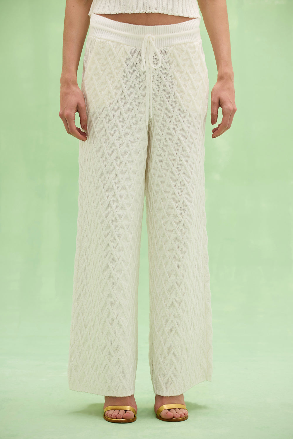 CALÇA TRICOT CÉLIA OFF WHITE