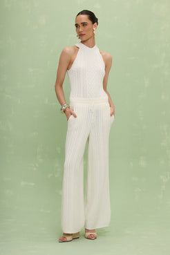 CALÇA TRICOT CÉLIA OFF WHITE