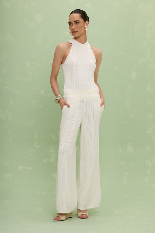 CALÇA TRICOT CÉLIA OFF WHITE