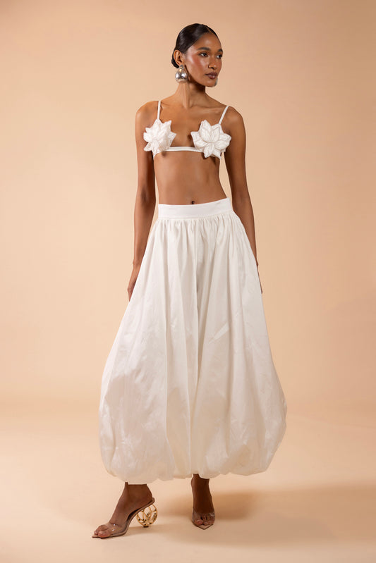 CALÇA TAFETÁ PATRICIA OFF WHITE