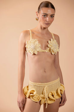 TOP IARA CROCHET AMARELO