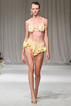 SHORTS DE CROCHET IARA
 AMARELO