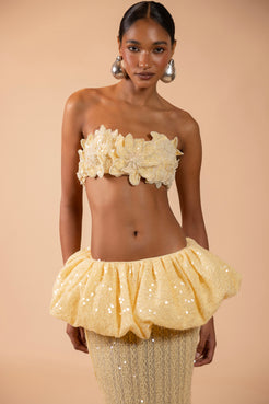 TOP IARA CROCHET AMARELO