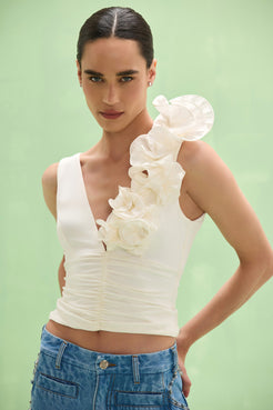 TOP JERSEY LEILA OFF WHITE