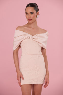 TOP JACQUARD HAZEL BEGE