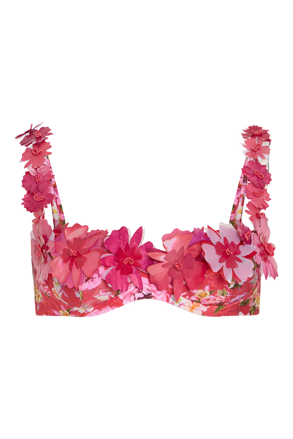 TOP DE BIQUINI PAETÊ PEONY VERMELHO