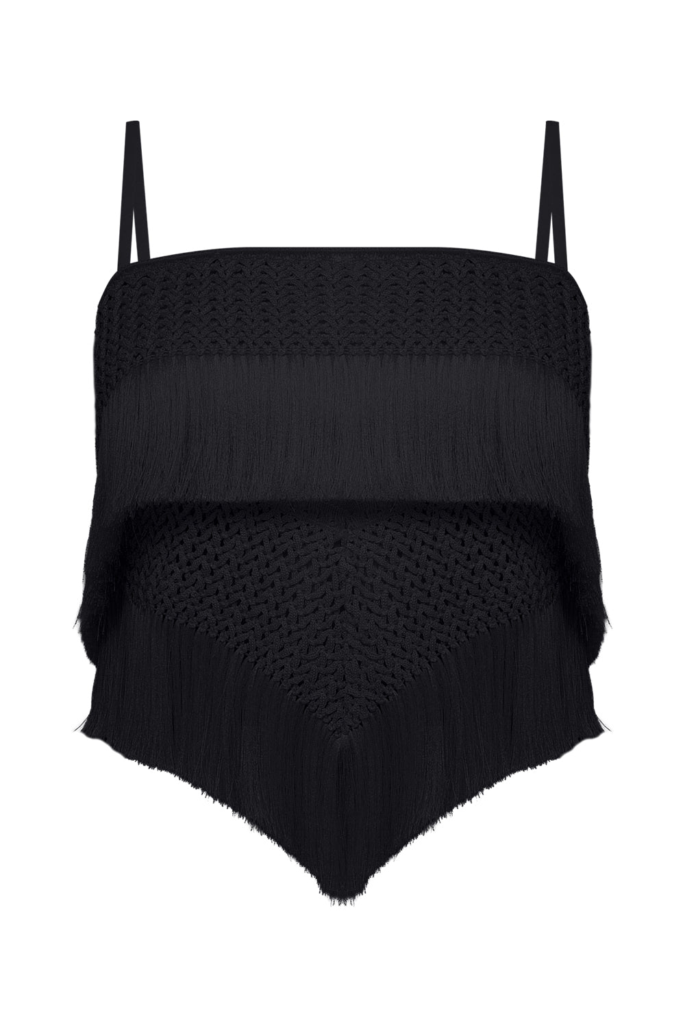 TOP AYLA FRINGE PRETO