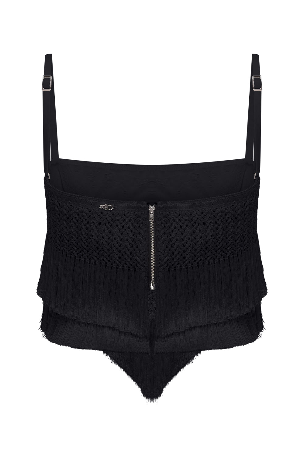 TOP AYLA FRINGE PRETO