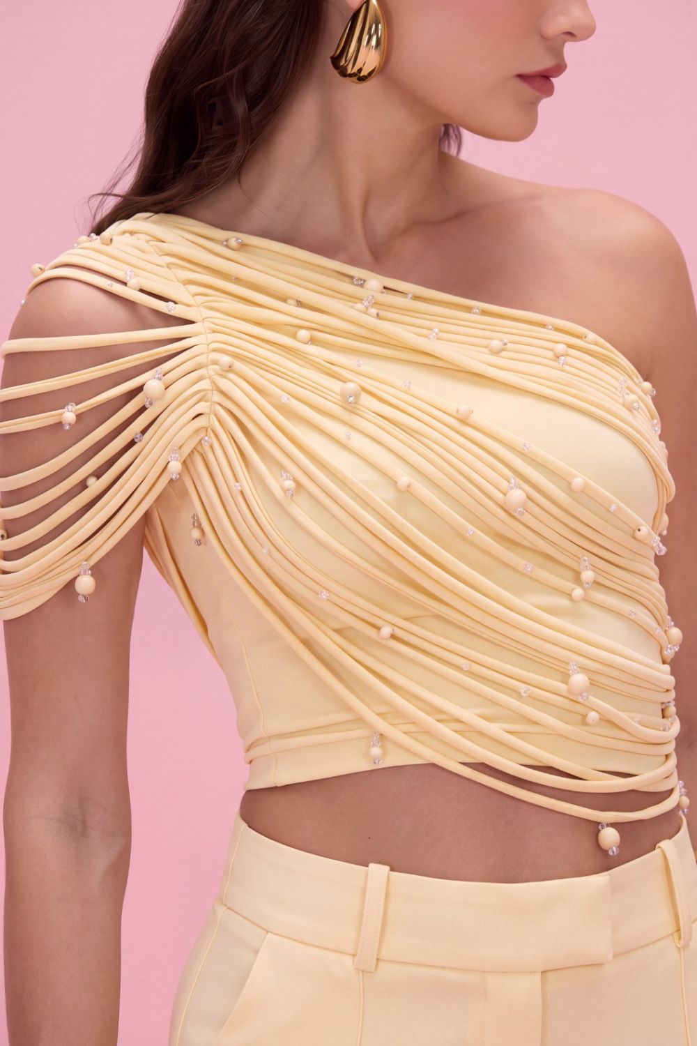 TOP LYRIA JERSEY  OFF WHITE