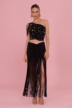SAIA LONGA LYRIA JERSEY PRETO