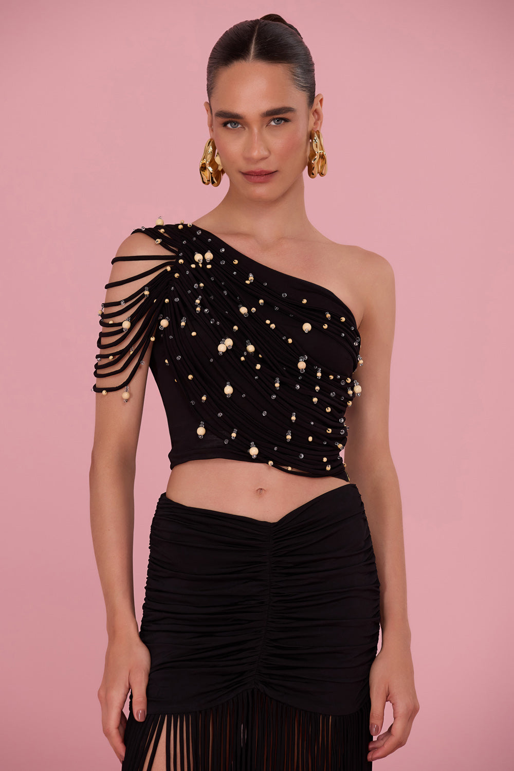 TOP LYRIA JERSEY  PRETO
