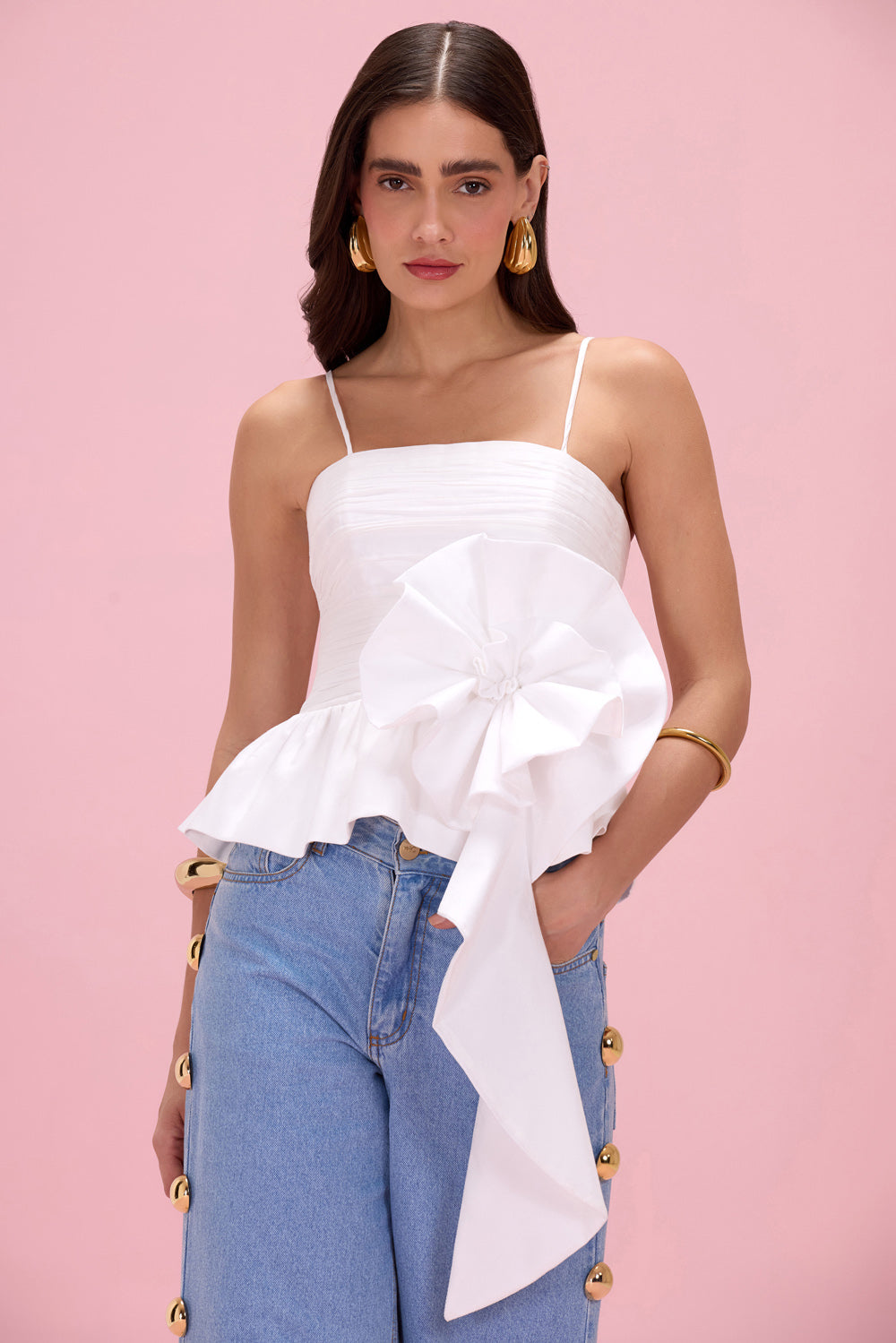TOP TRICOLINE BLOSSOM OFF WHITE
