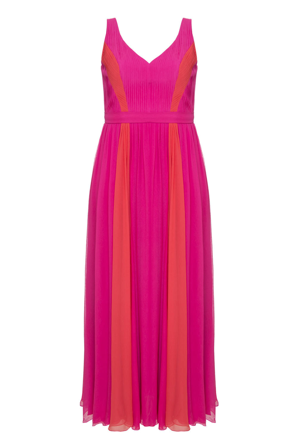 Vestido faixas bicolor unica
