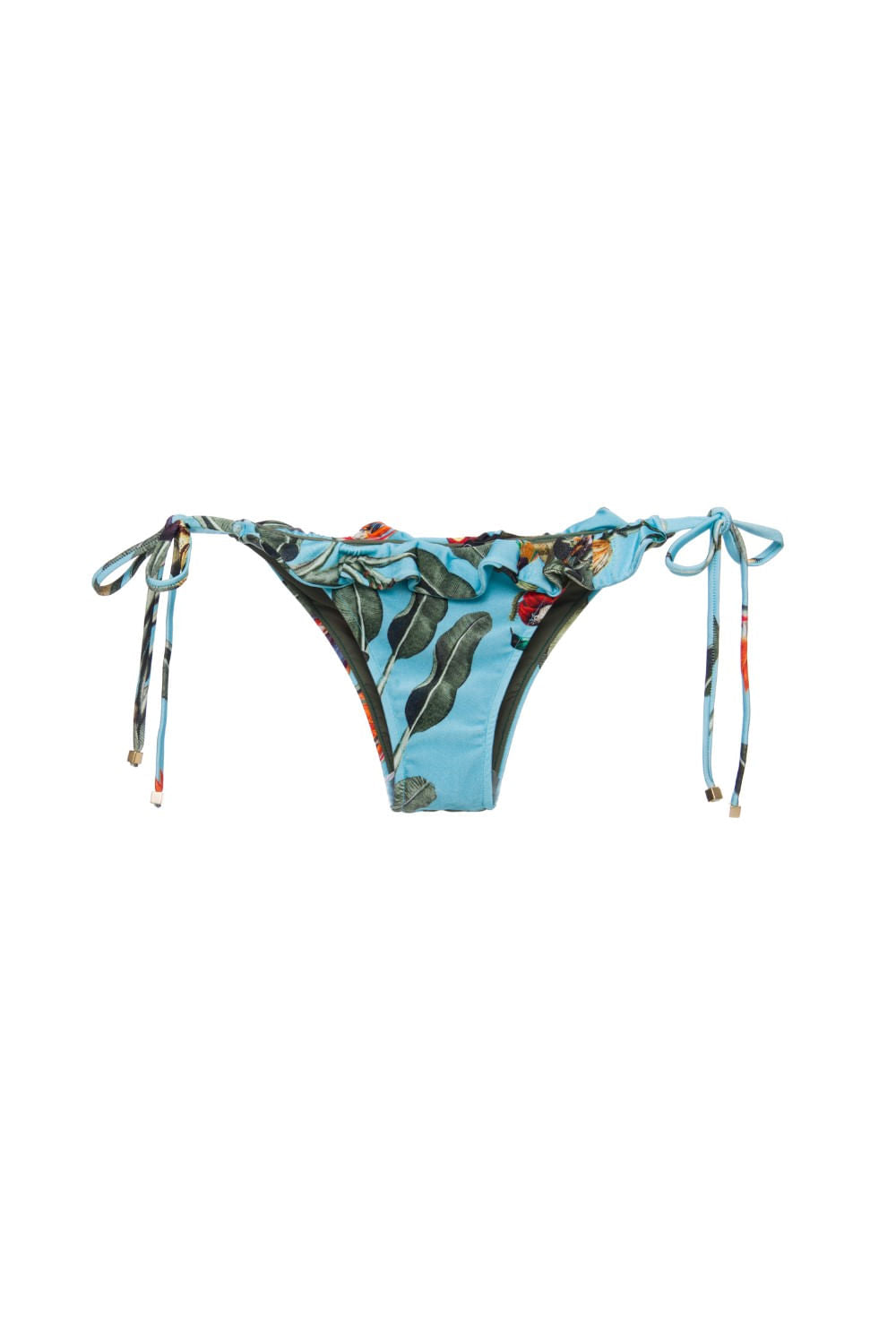 CALCINHA BIQUÍNI AMARRAÇÃO MUSA TROPICAL AZUL