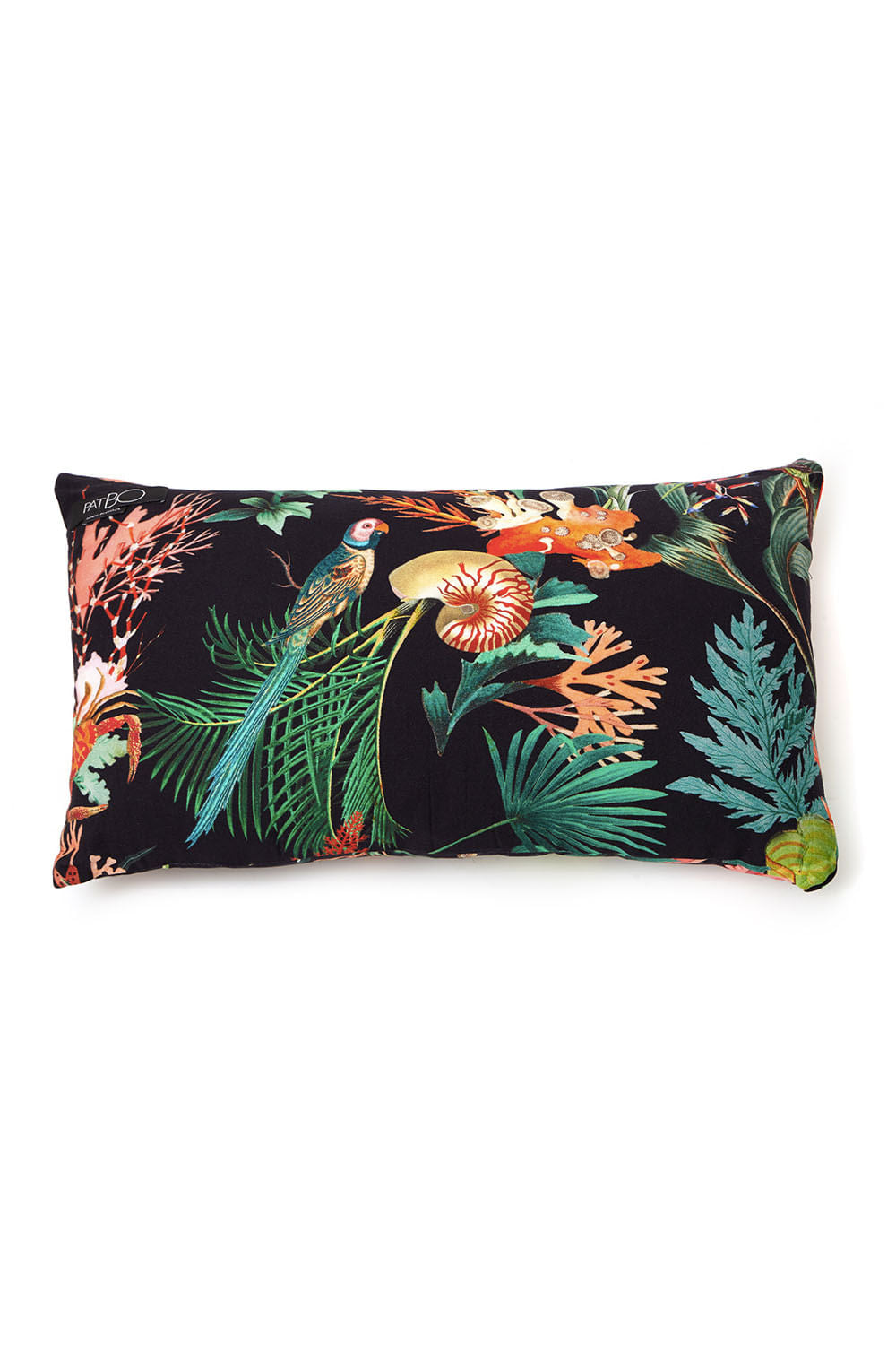 ALMOFADA MARINA TROPICAL  PRETO