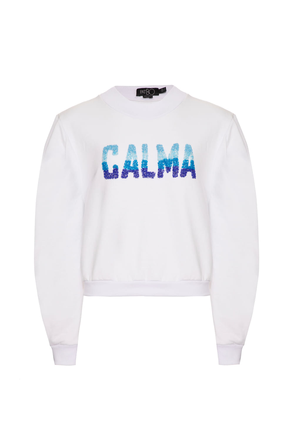 Moletom bordado calma off white
