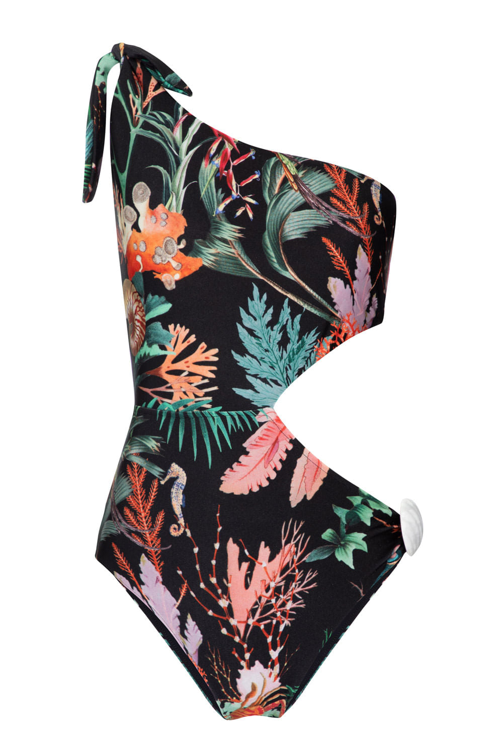 MAIÔ ESTAMPADO MARINHA TROPICAL PRETO