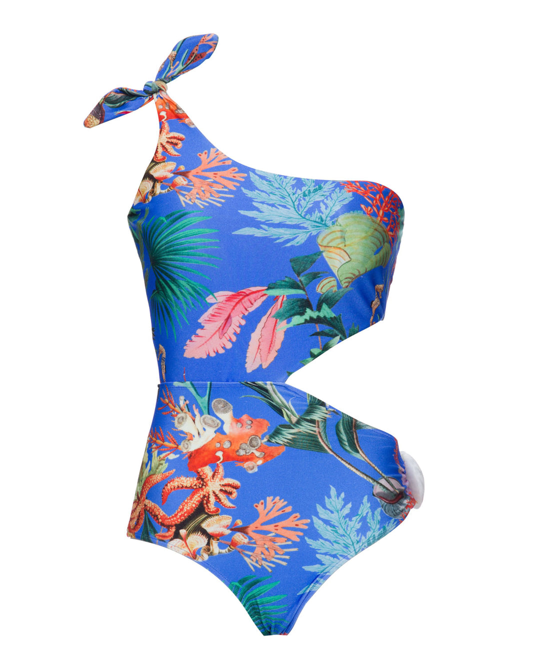 MAIÔ ESTAMPADO MARINHA TROPICAL AZUL