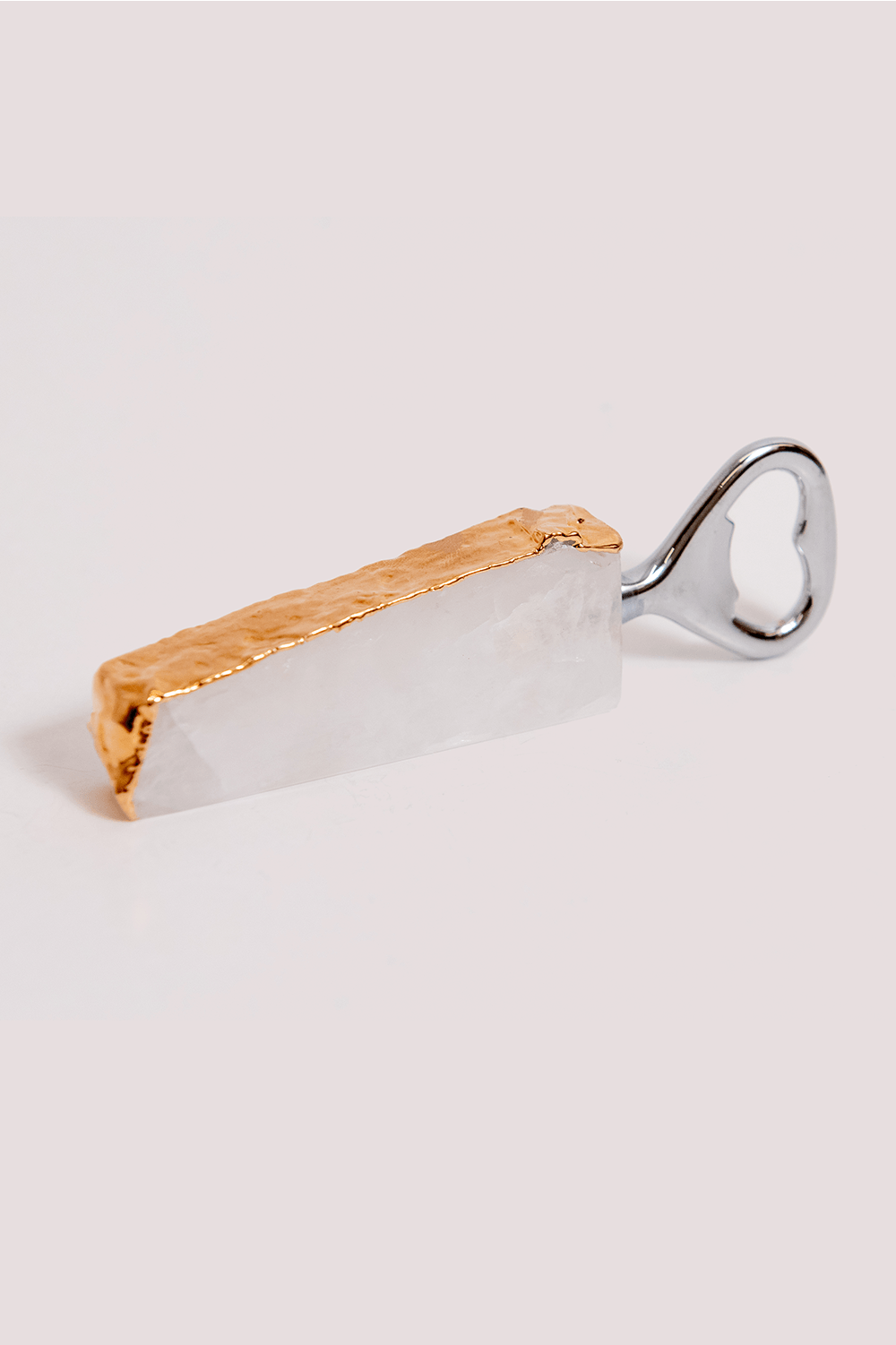Abridor de garrafa quartzo branco