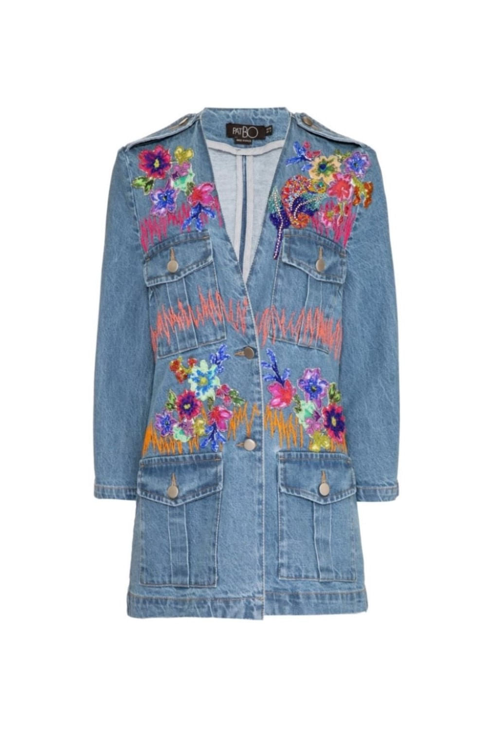BLAZER BORDADO DENIM AZUL