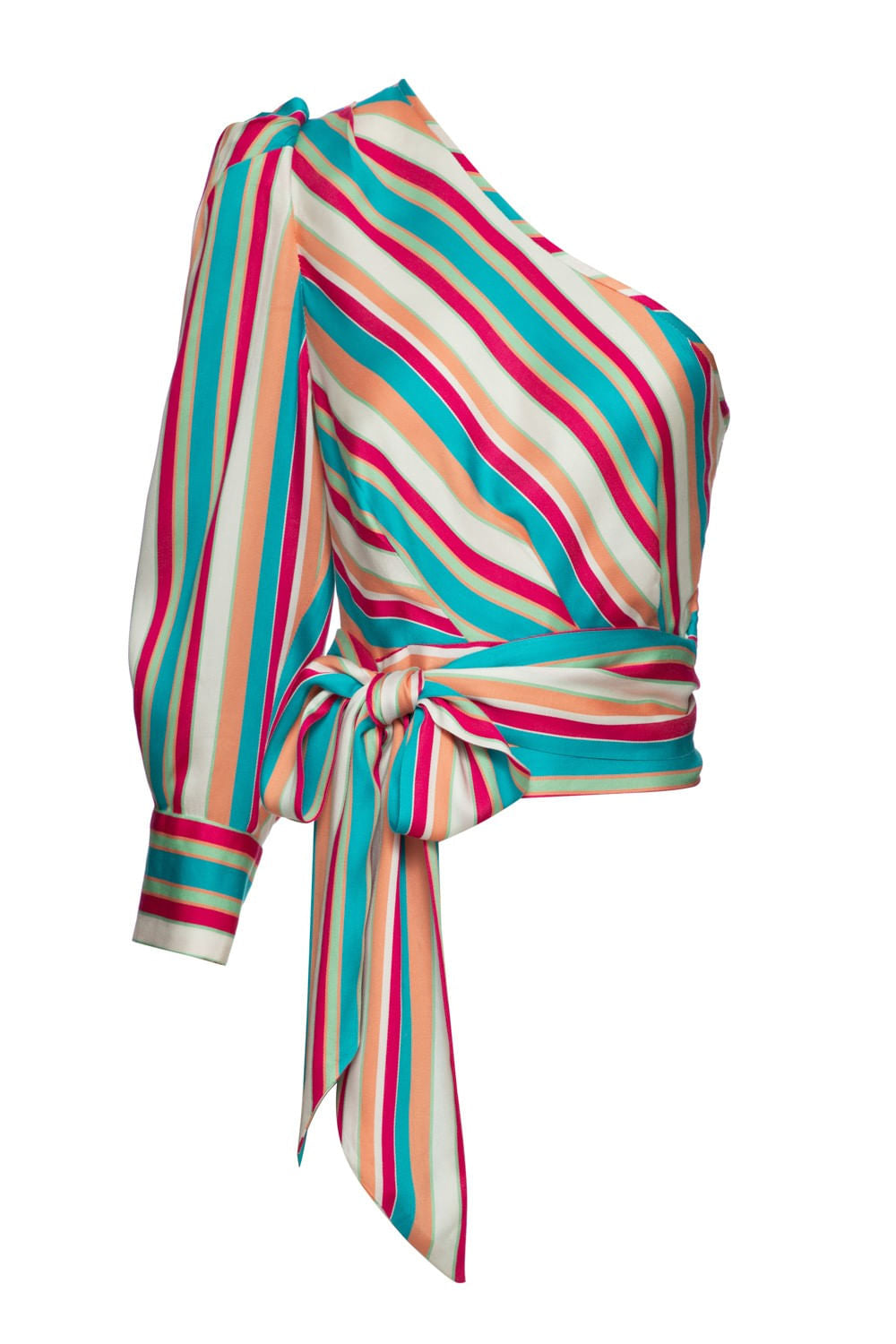 Blusa amarraÃ§Ã£o pop stripes off white