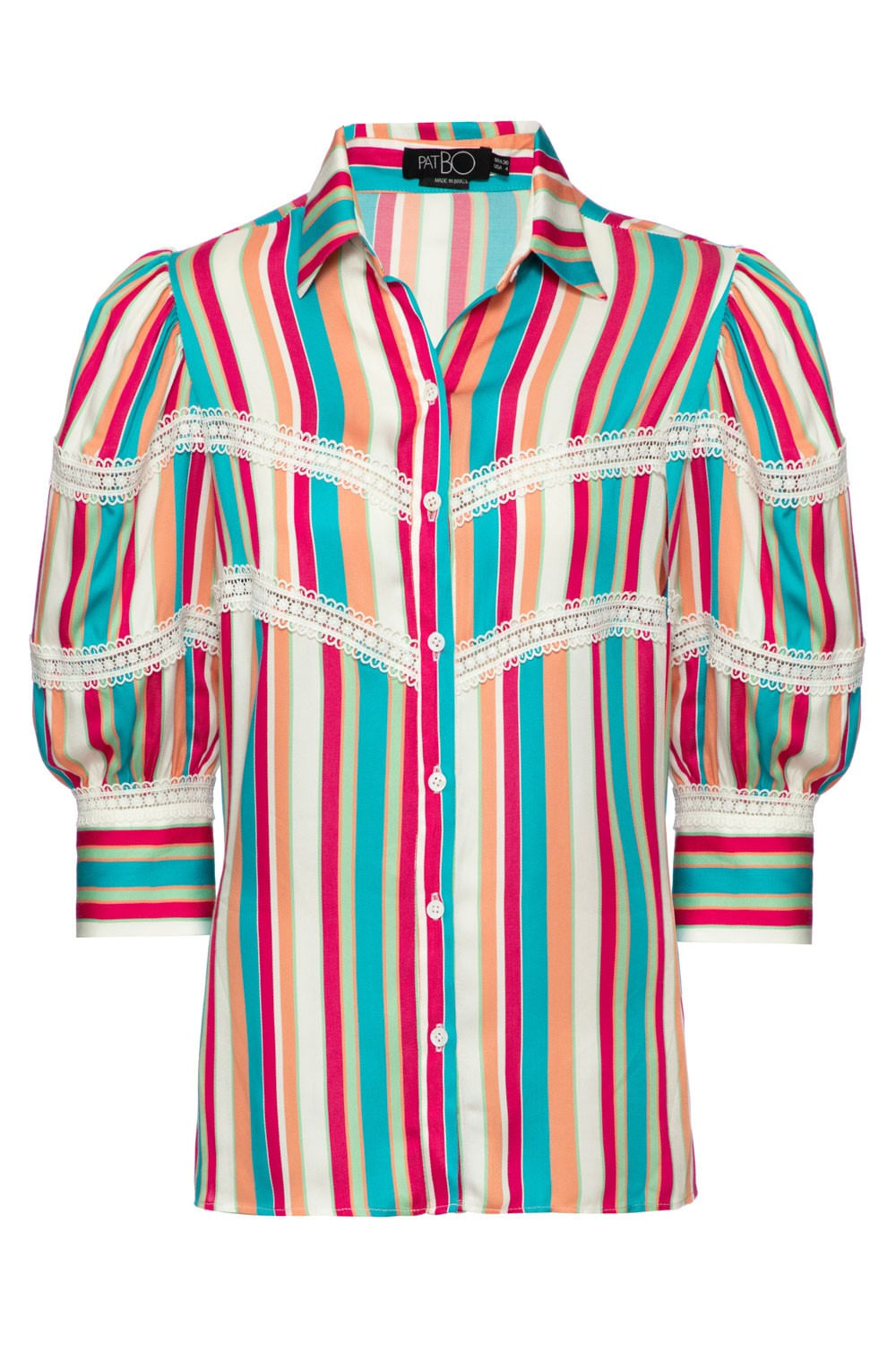 Camisa pop stripes  off white