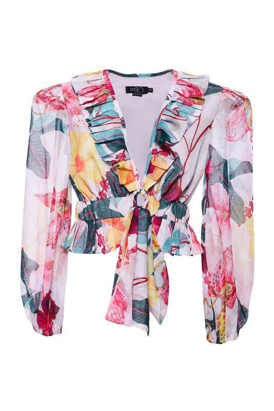 TOP AMARRAÇÃO HIBISCUS OFF WHITE