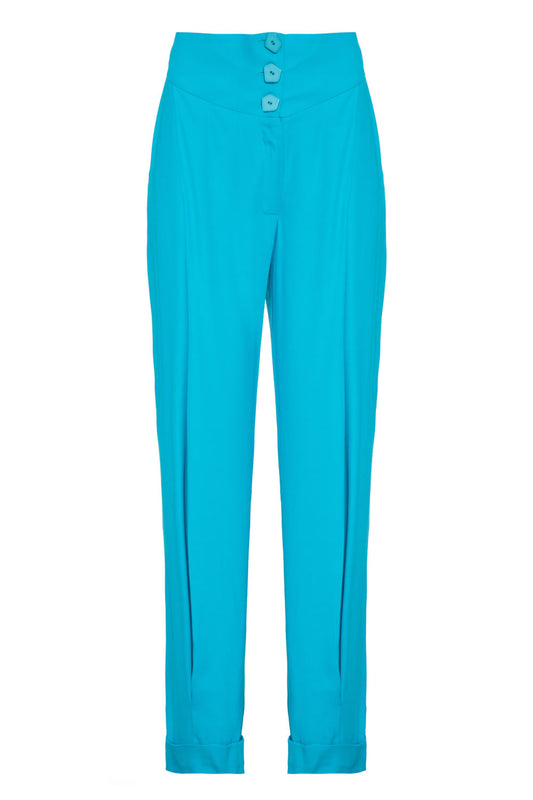CALÇA CREPE 80´S AZUL
