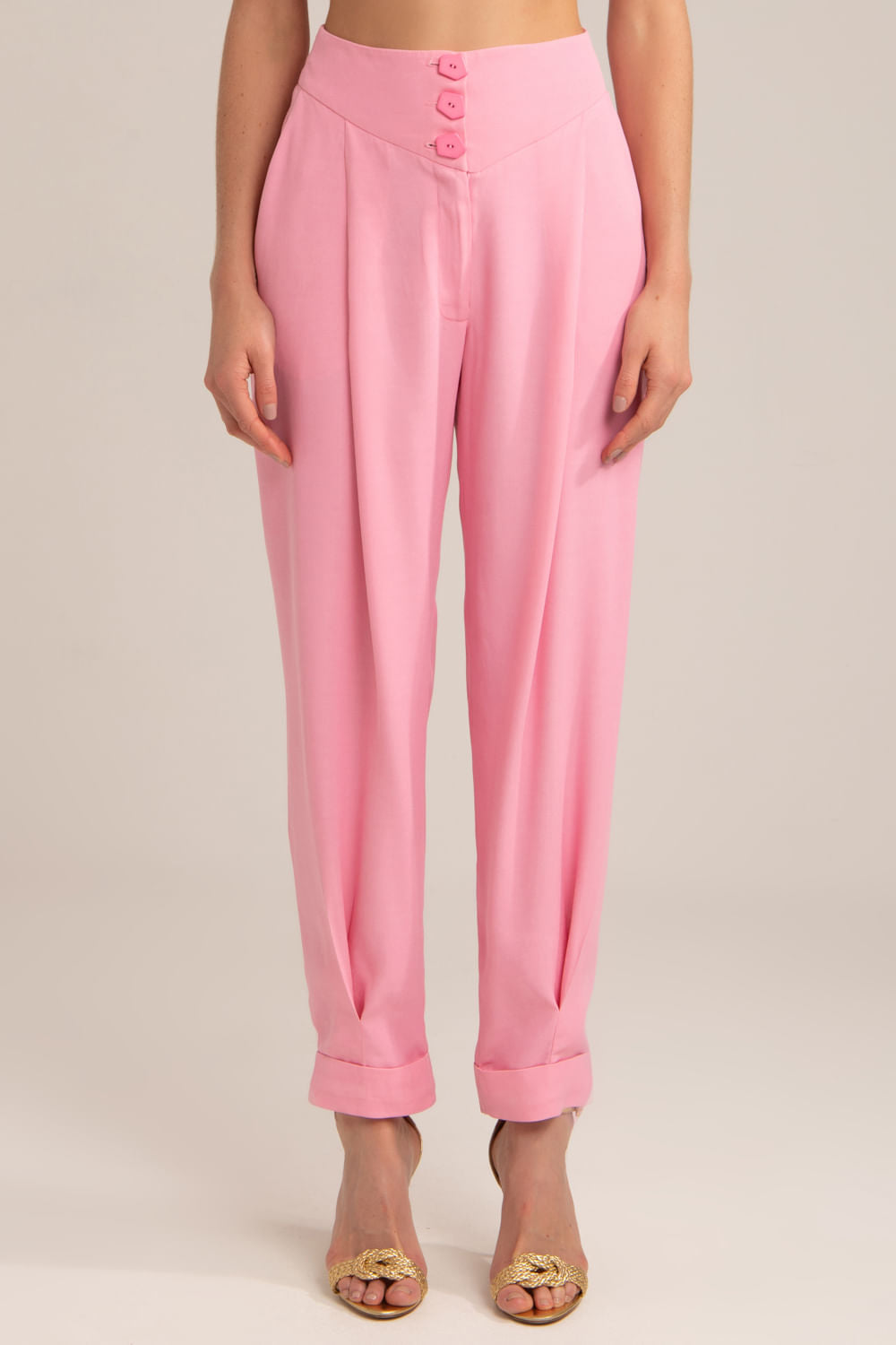 Calça crepe 80´s rosa