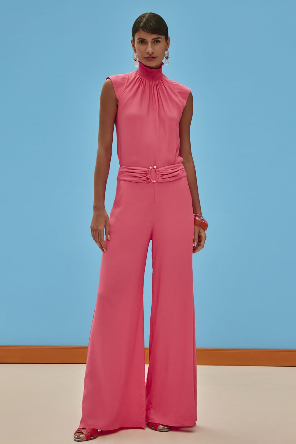 CALÇA FERRAGEM DISCO ROSA