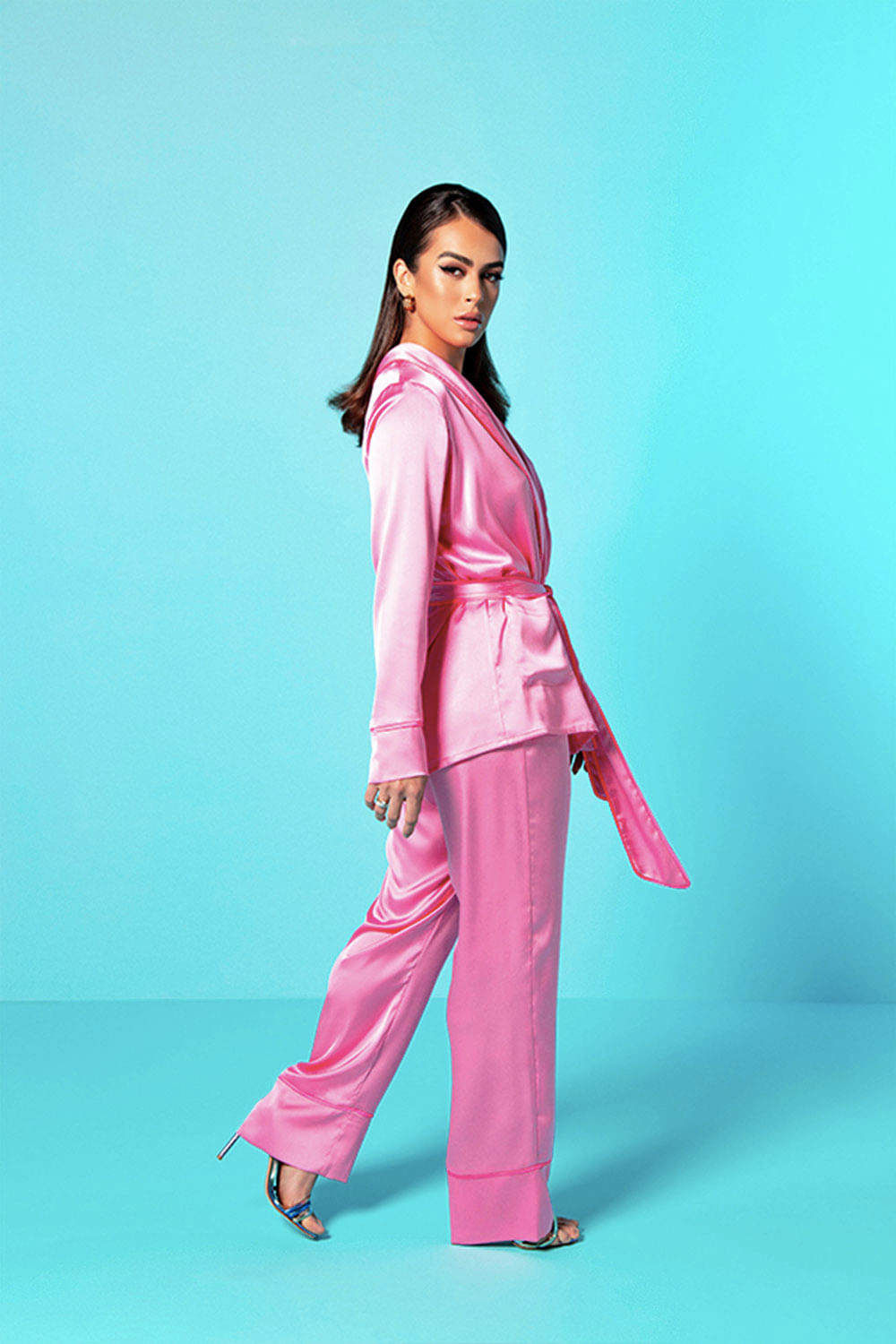 PIJAMA LONGO KIMONO MARI SAAD ROSA