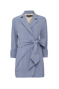 VESTIDO CURTO BLAZER MINIMAL AZUL