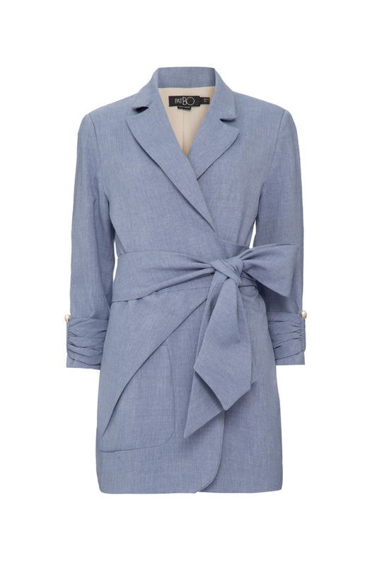 VESTIDO CURTO BLAZER MINIMAL AZUL