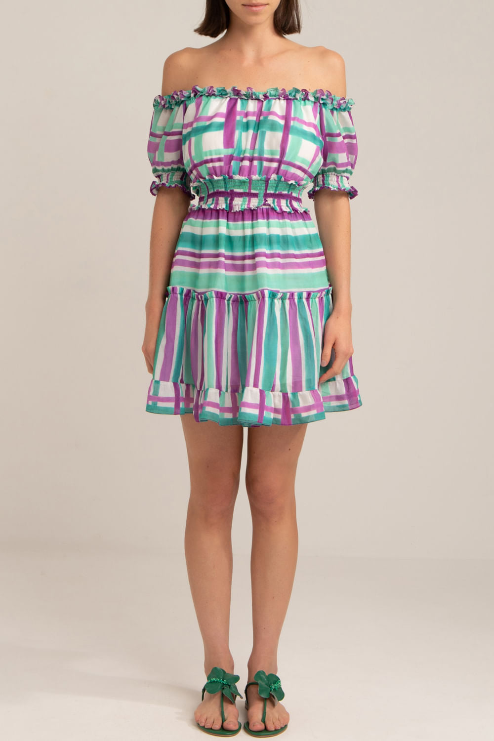 VESTIDO CURTO CIGANINHA RIVIERA ROXO