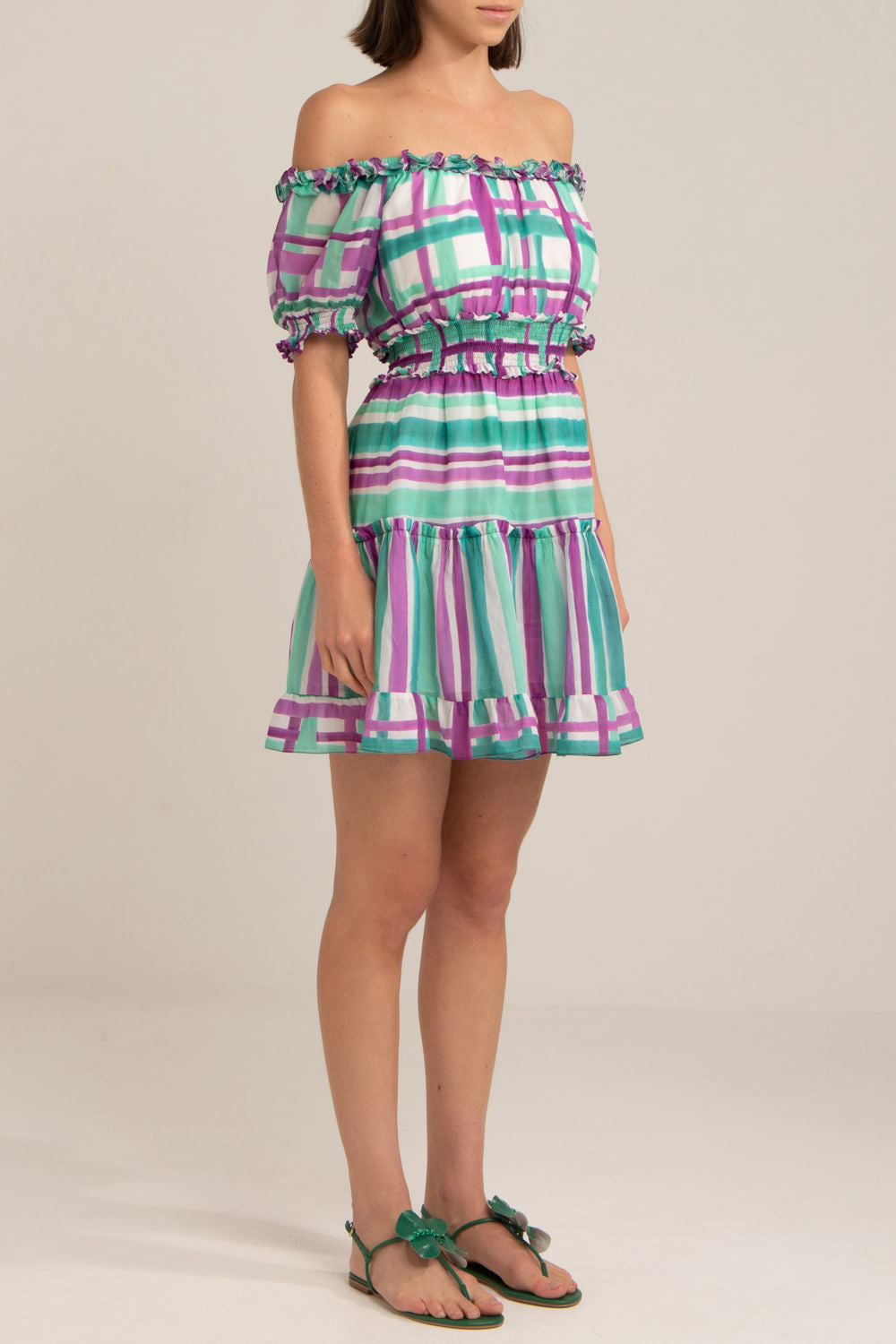 VESTIDO CURTO CIGANINHA RIVIERA ROXO