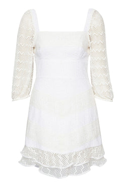 Vestido curto laise branco