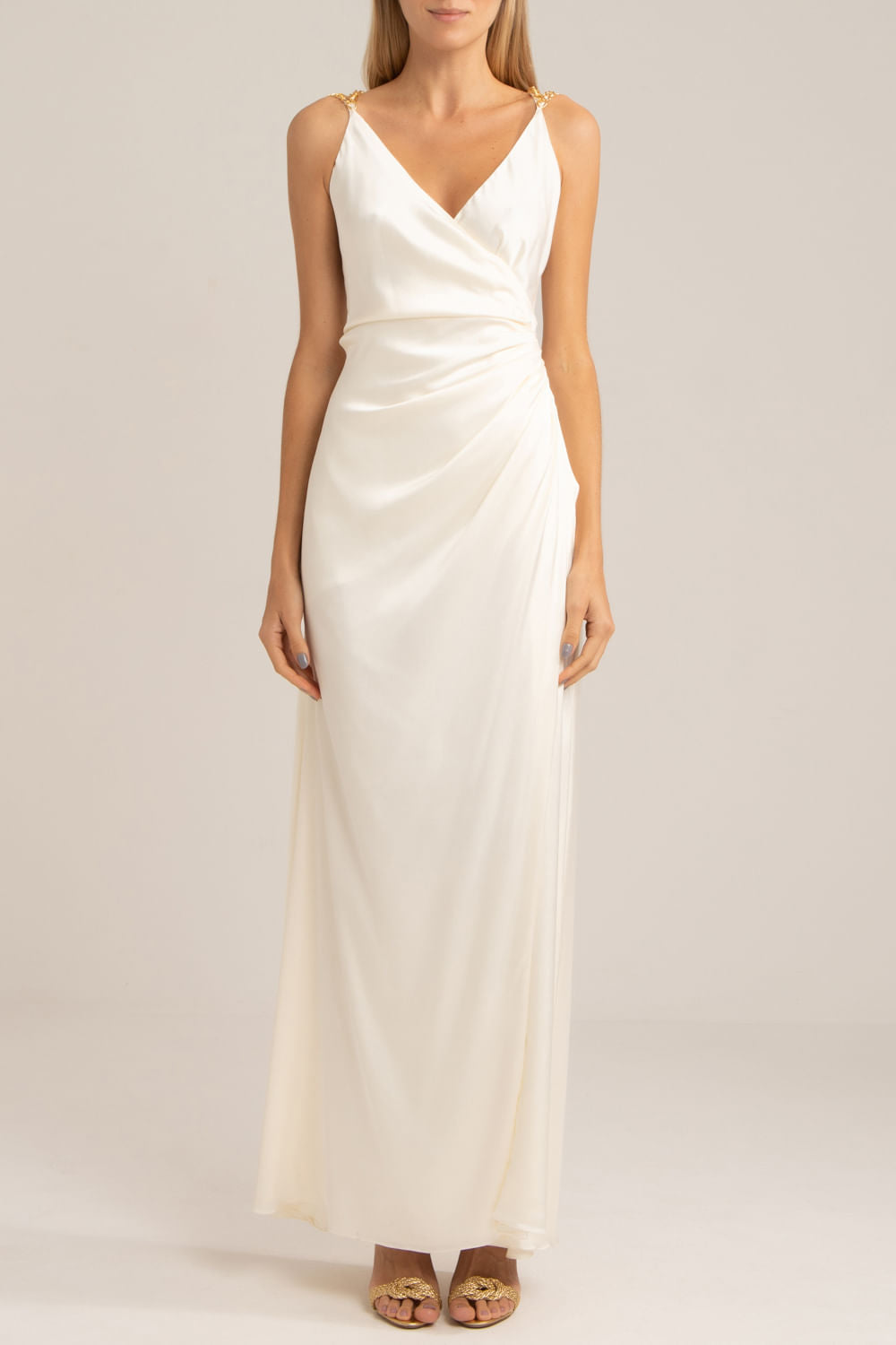 VESTIDO PATBO V22 REVEILLON OFF WHITE