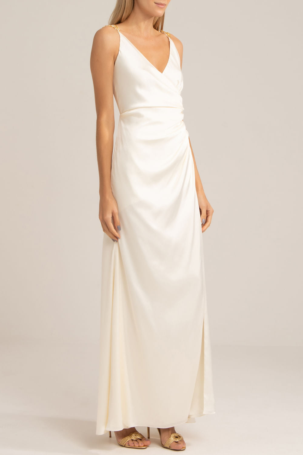 VESTIDO PATBO V22 REVEILLON OFF WHITE