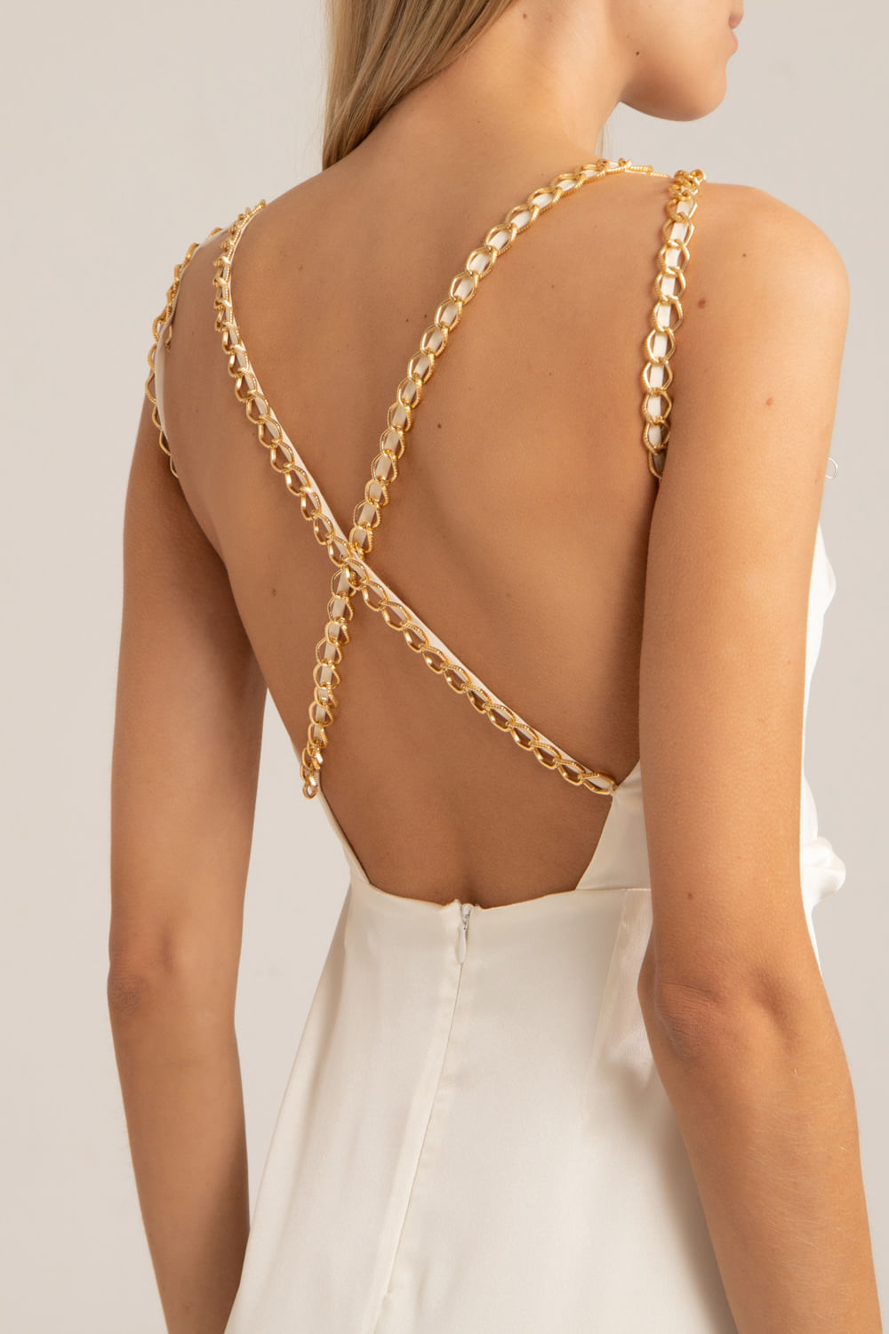 VESTIDO PATBO V22 REVEILLON OFF WHITE