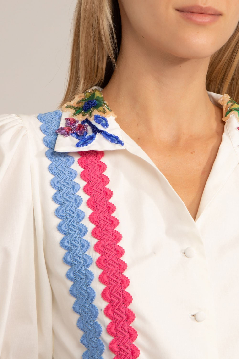 VESTIDO MÍDI LAÇO TRICOLINE RETRÔ OFF WHITE
