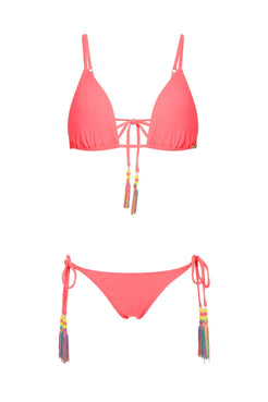 BIQUÍNI TASSEL NEON VIBES CORAL