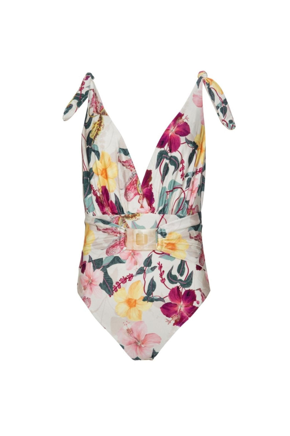BODY FIVELA QUADRADA HIBISCUS OFF WHITE