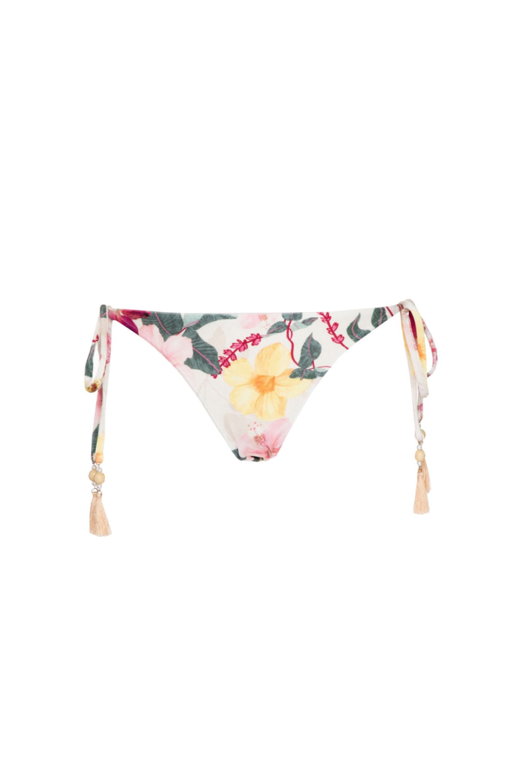CALCINHA BIQUÍNI LAÇO HIBISCUS OFF WHITE