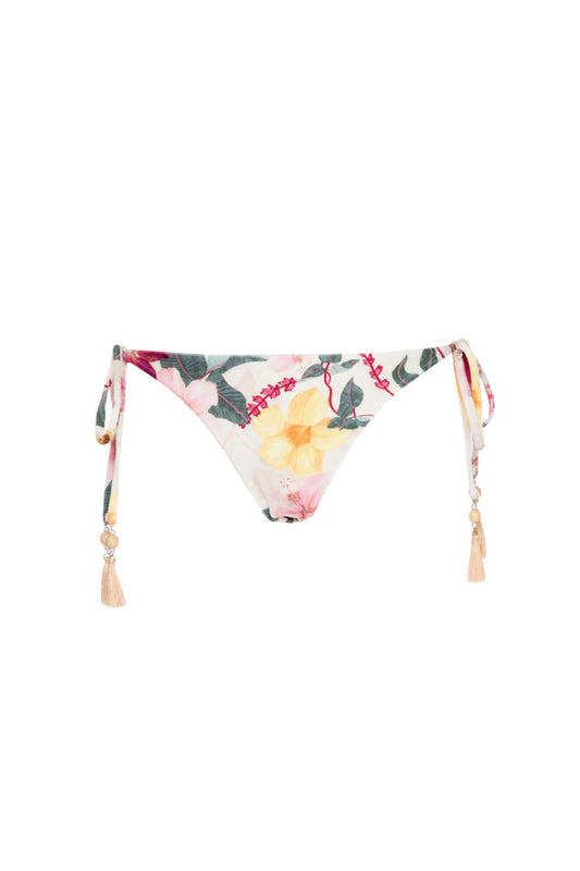 CALCINHA BIQUÍNI LAÇO HIBISCUS OFF WHITE