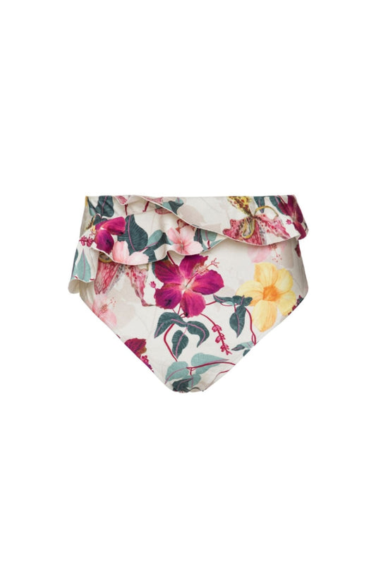 HOT PANTS BABADO HIBISCUS OFF WHITE