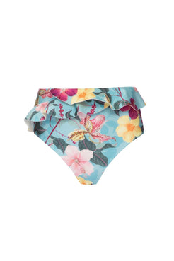 HOT PANTS BABADO HIBISCUS AZUL