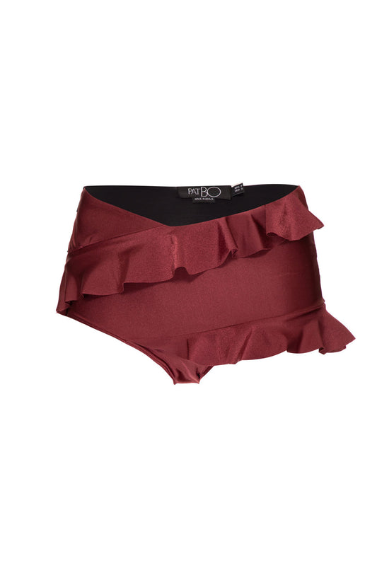 Hot pants babado roxo