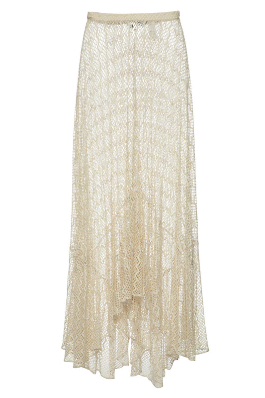 SAIA LONGA TELA HIBISCUS OFF WHITE